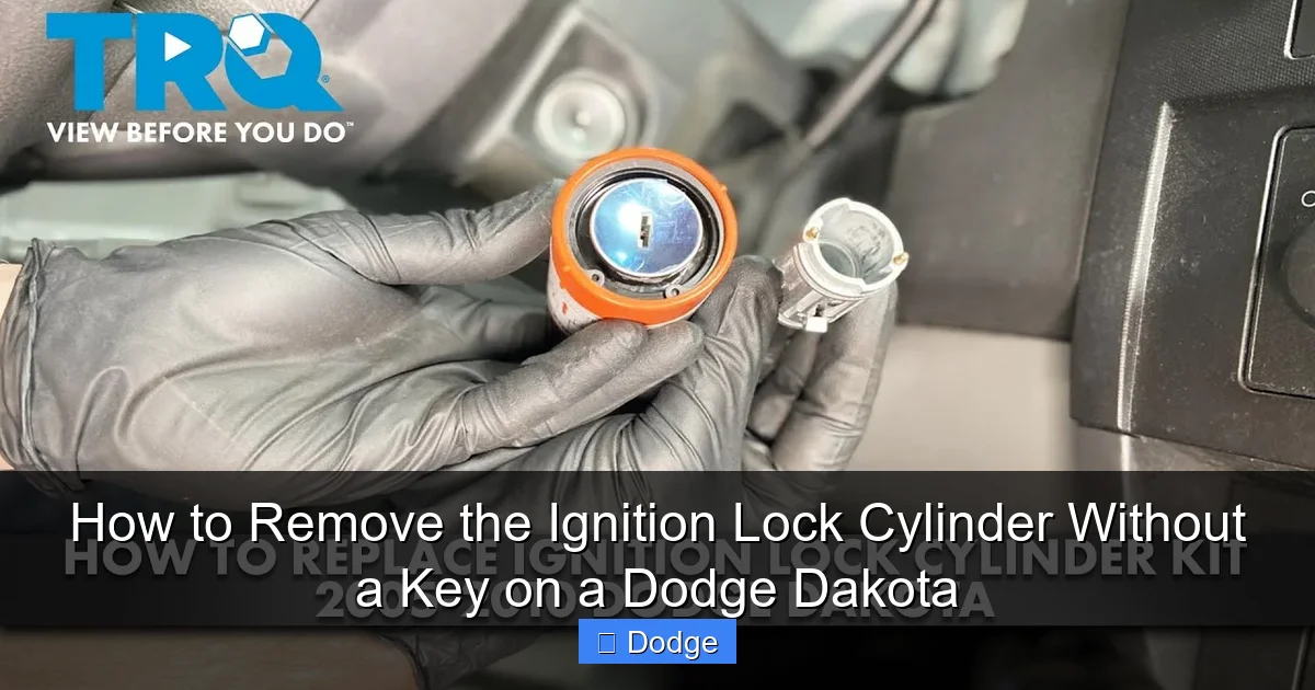 How to Remove the Ignition Lock Cylinder Without a Key on a Dodge Dakota