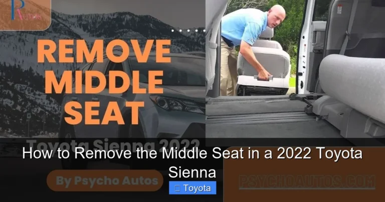 How to Remove the Middle Seat in a 2022 Toyota Sienna