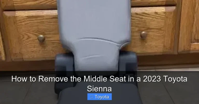 How to Remove the Middle Seat in a 2023 Toyota Sienna