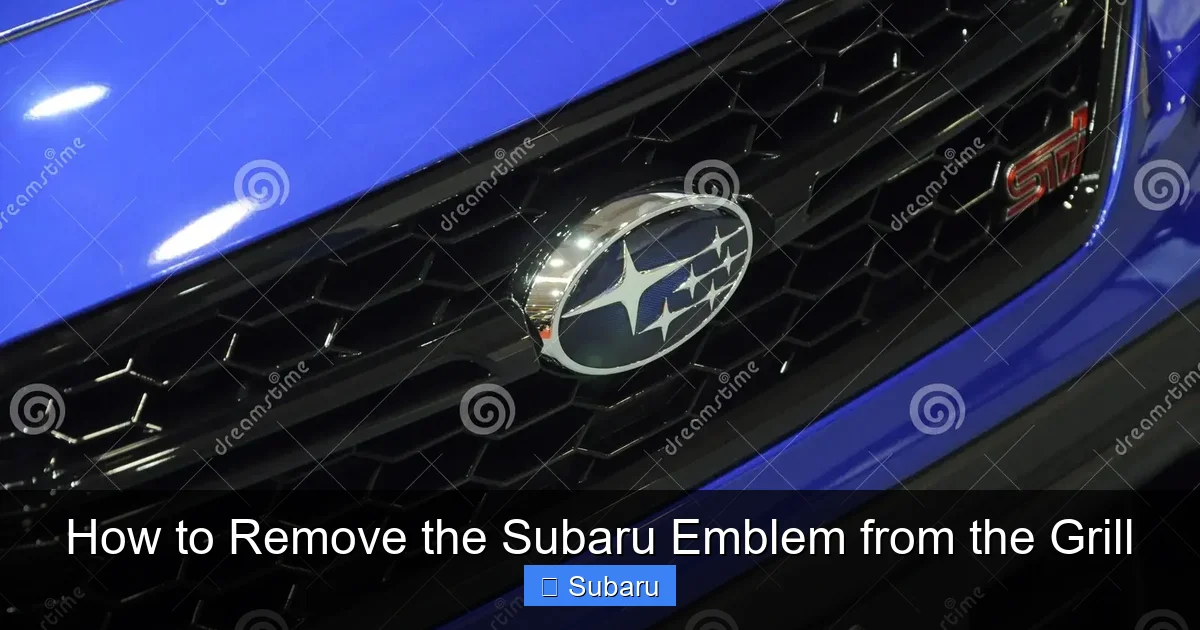 How to Remove the Subaru Emblem from the Grill