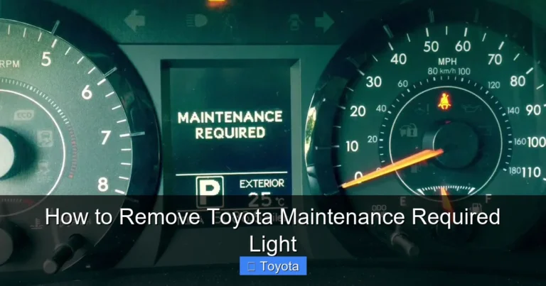 How to Remove Toyota Maintenance Required Light