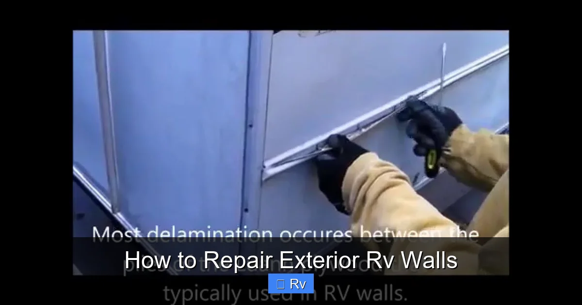 How to Repair Exterior Rv Walls