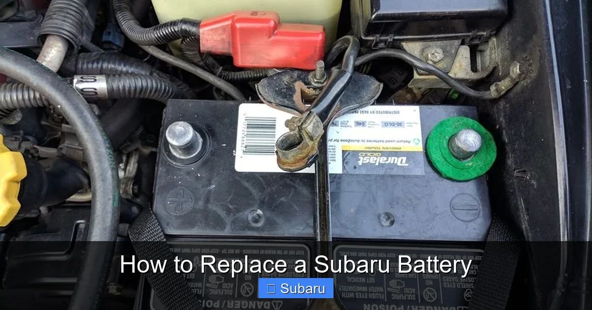 How to Replace a Subaru Battery