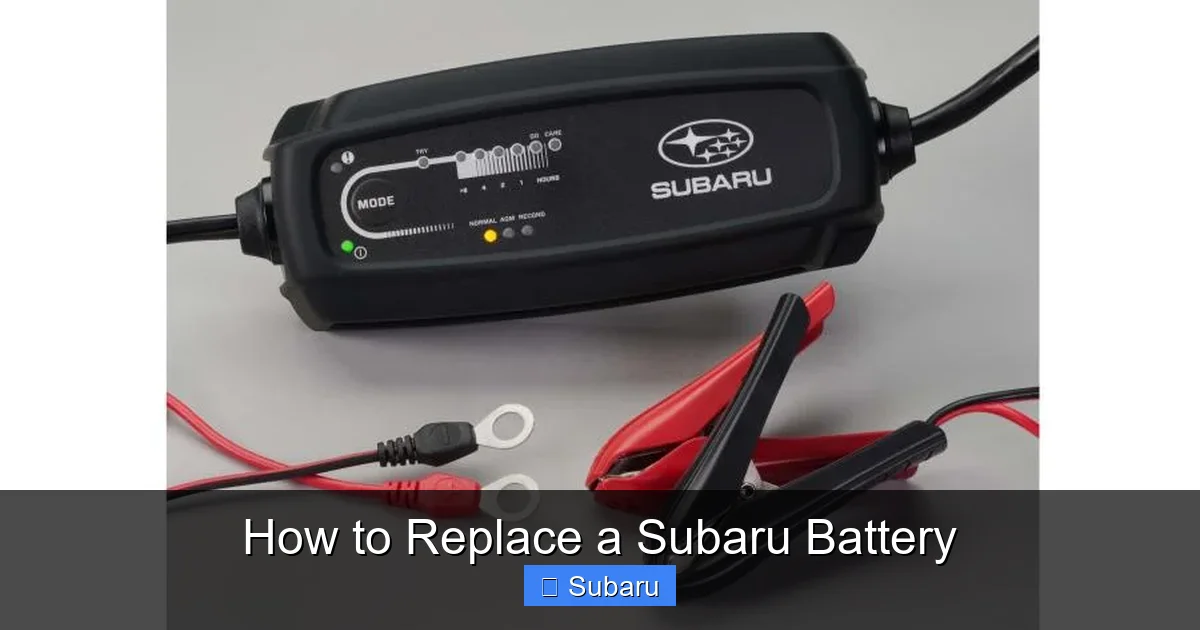 How to Replace a Subaru Battery