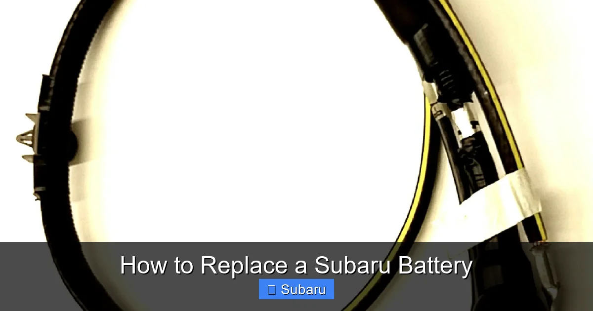 How to Replace a Subaru Battery