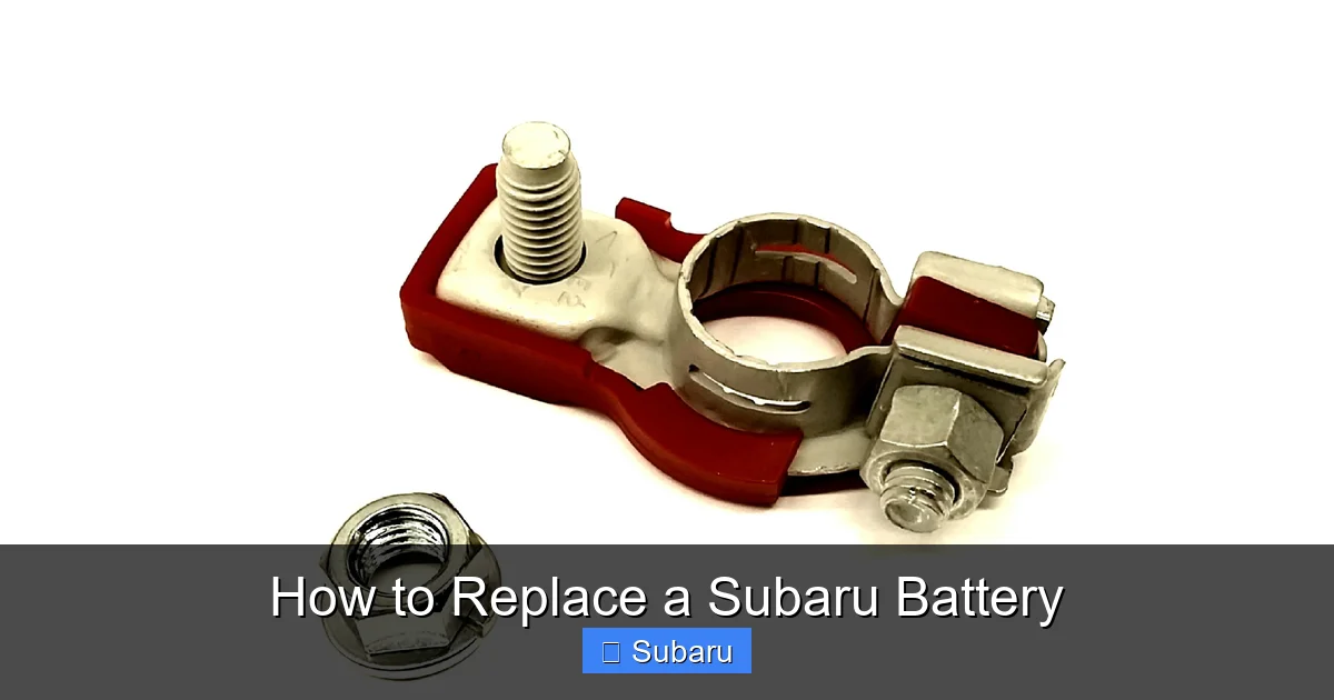 How to Replace a Subaru Battery