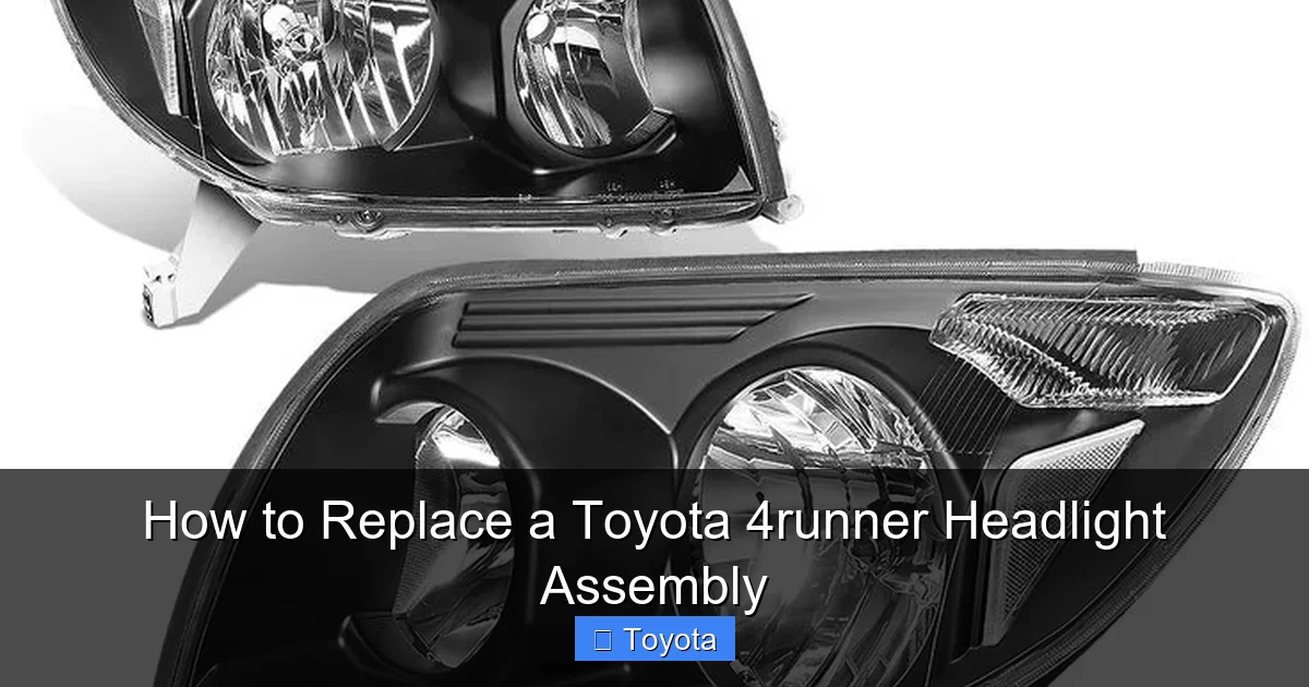 How to Replace a Toyota 4runner Headlight Assembly