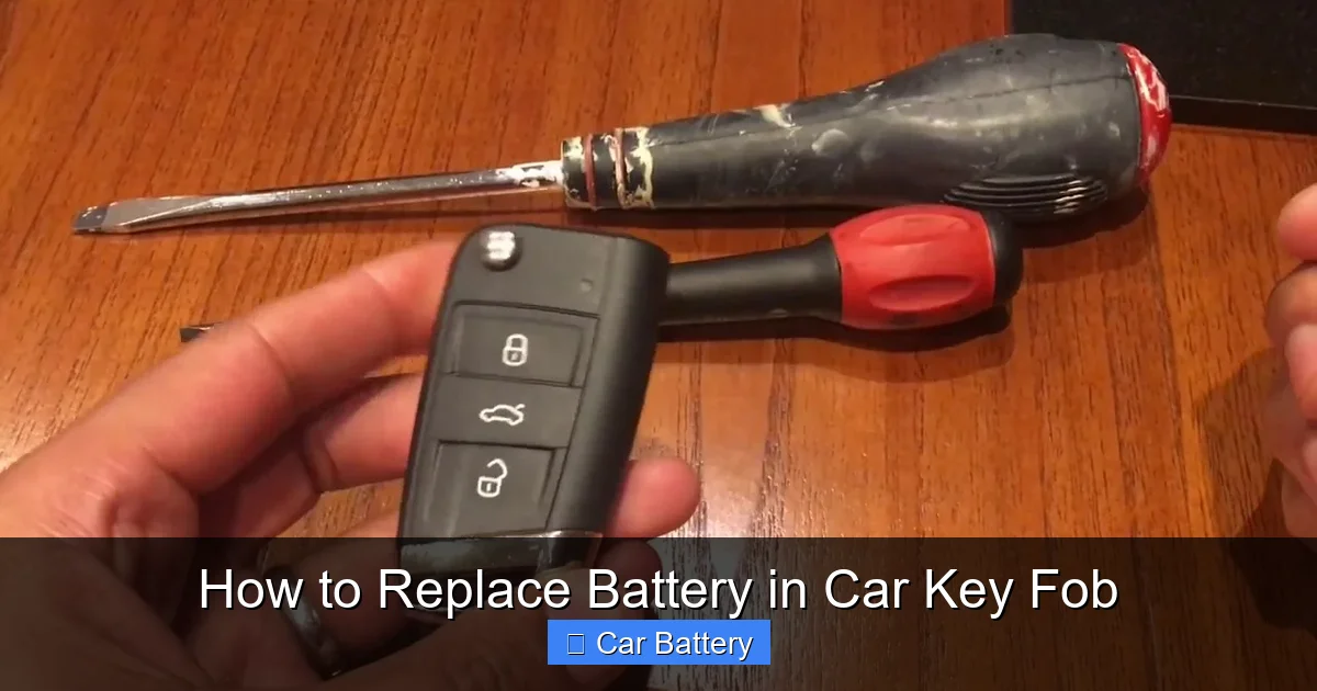 How to Replace Battery in Car Key Fob