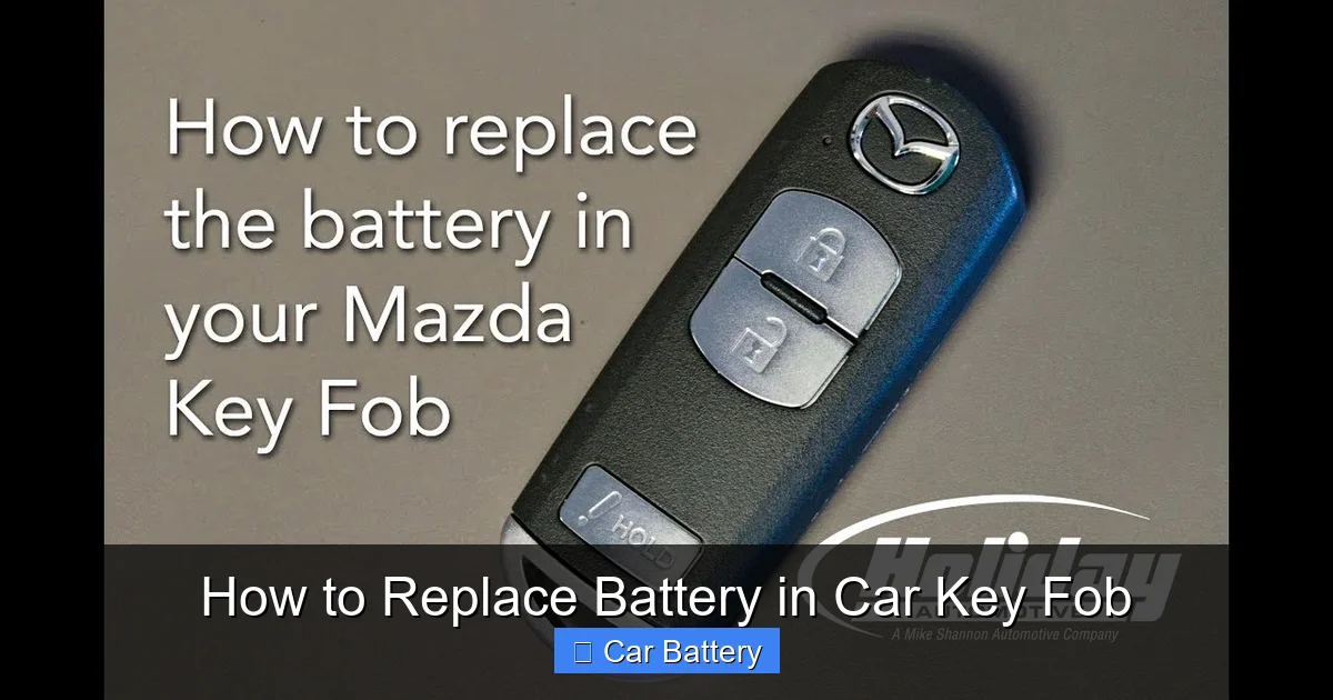 How to Replace Battery in Car Key Fob