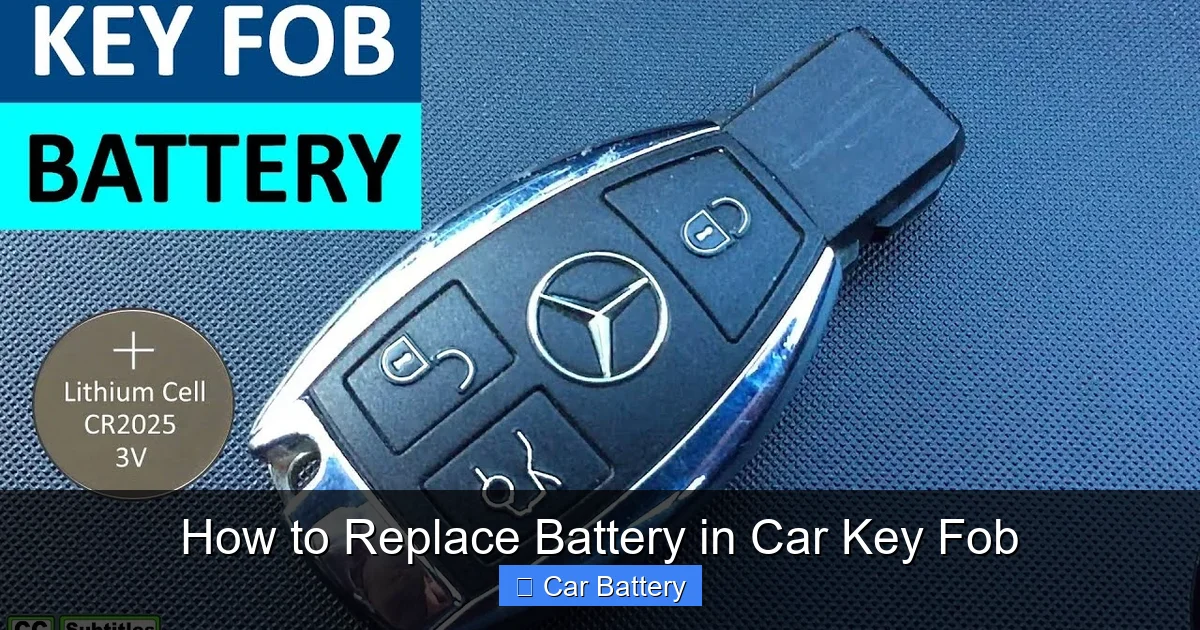 How to Replace Battery in Car Key Fob