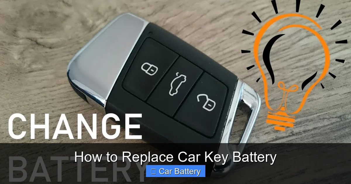 How to Replace Car Key Battery
