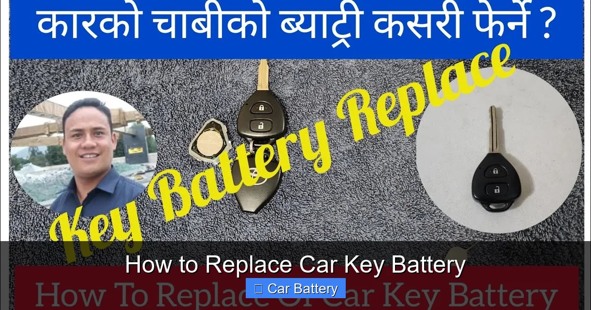 How to Replace Car Key Battery