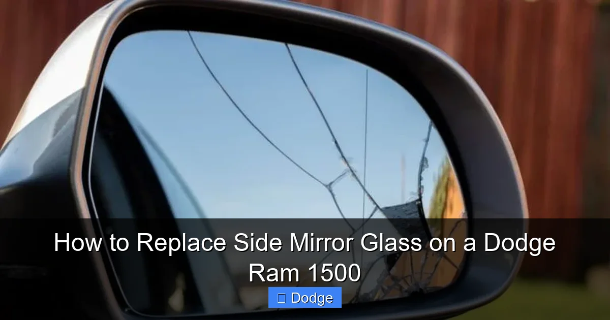 How to Replace Side Mirror Glass on a Dodge Ram 1500