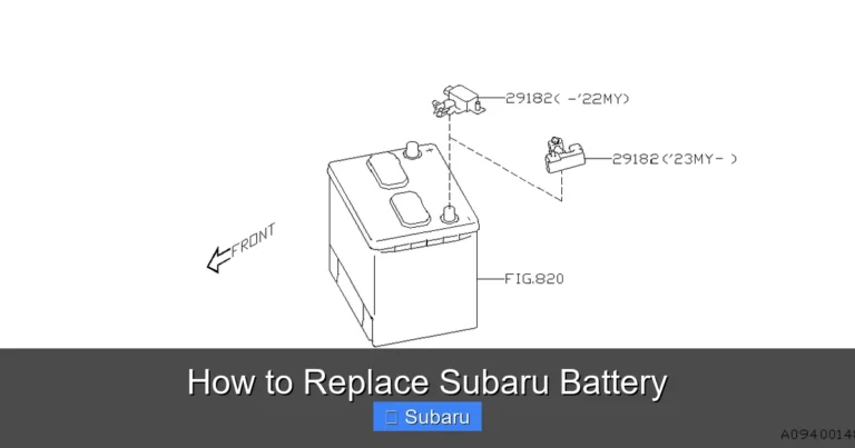 How to Replace Subaru Battery