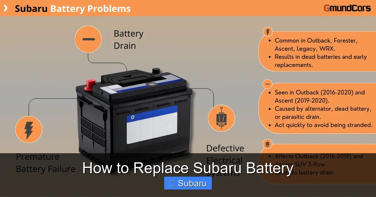 How to Replace Subaru Battery