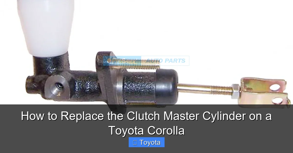 How to Replace the Clutch Master Cylinder on a Toyota Corolla