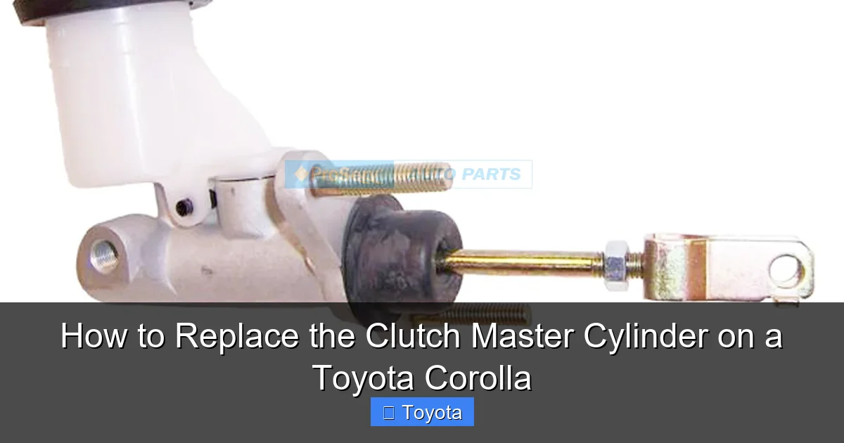 How to Replace the Clutch Master Cylinder on a Toyota Corolla
