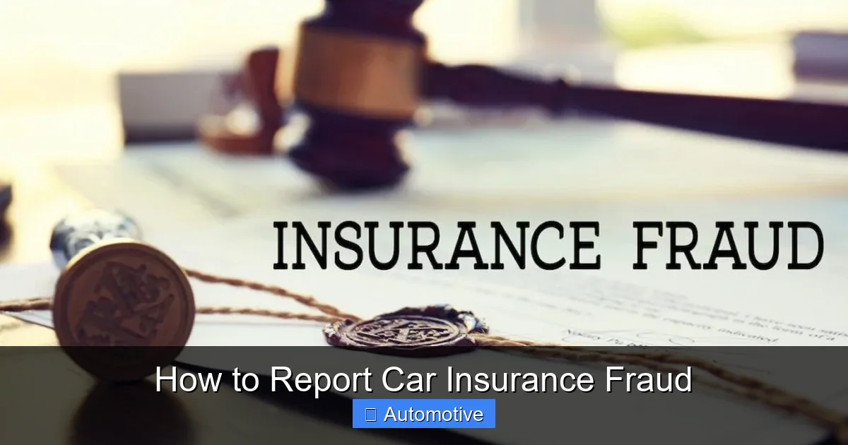 How to Report Car Insurance Fraud