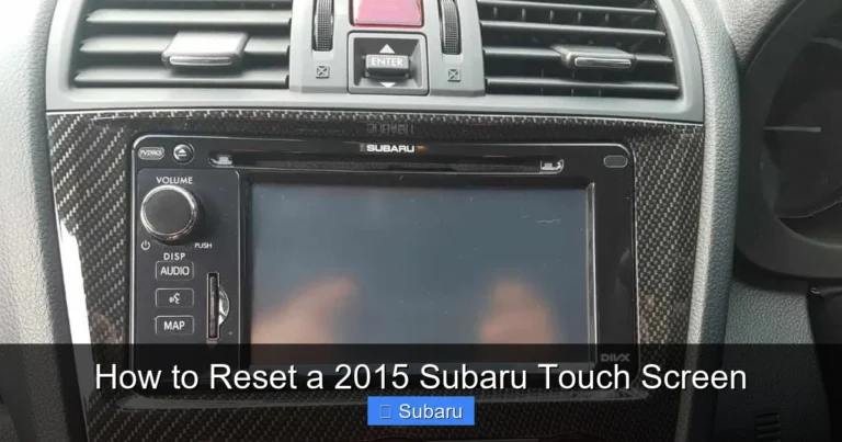 How to Reset a 2015 Subaru Touch Screen