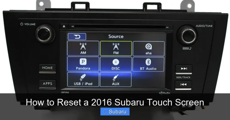 How to Reset a 2016 Subaru Touch Screen