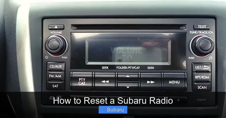 How to Reset a Subaru Radio