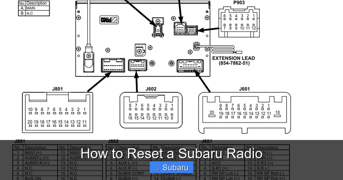 How to Reset a Subaru Radio