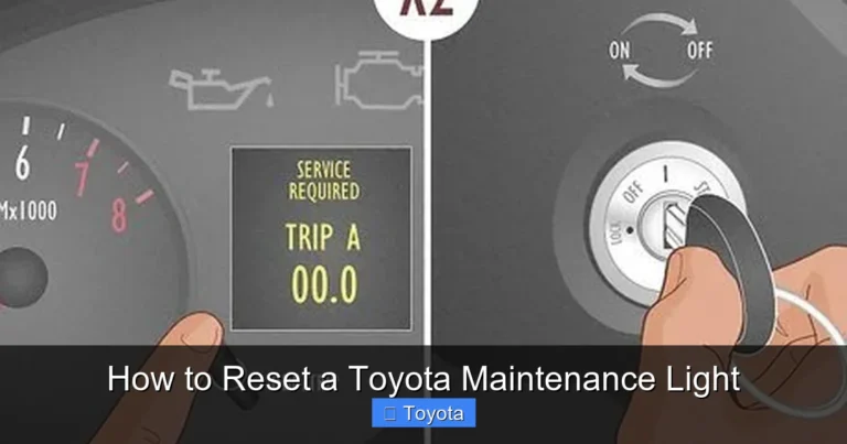 How to Reset a Toyota Maintenance Light