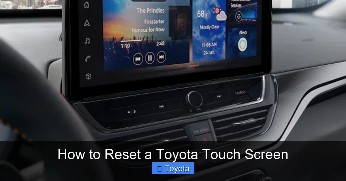 How to Reset a Toyota Touch Screen