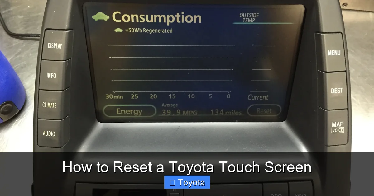How to Reset a Toyota Touch Screen