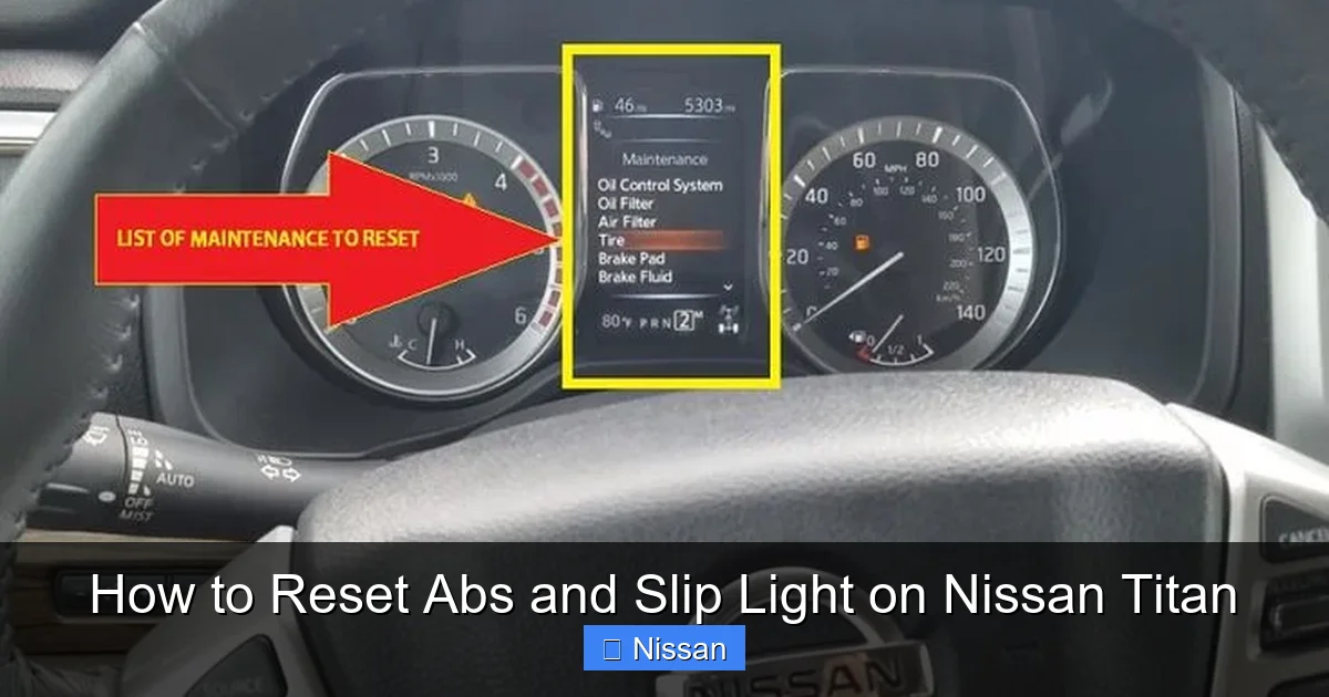 Nissan Titan Slip Light Resetnull
