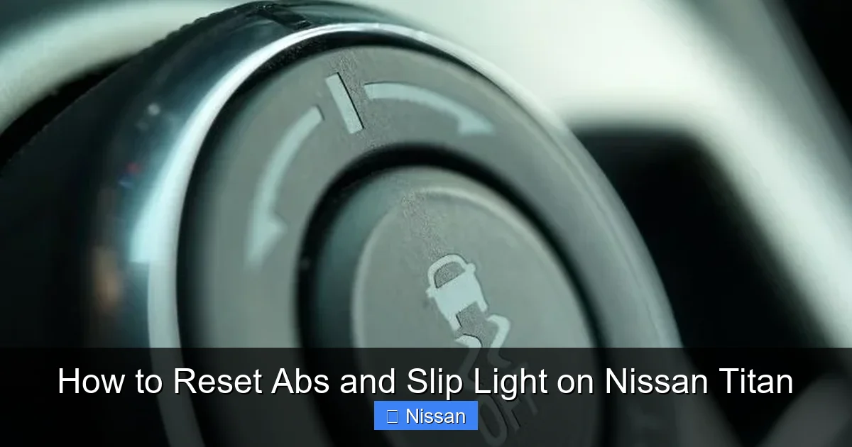 How to Reset Abs and Slip Light on Nissan Titan