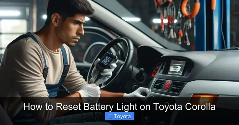 How to Reset Battery Light on Toyota Corolla