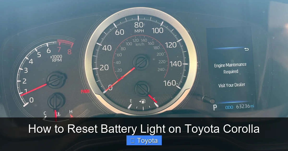 How to Reset Battery Light on Toyota Corolla