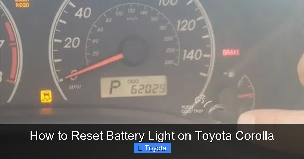 How to Reset Battery Light on Toyota Corolla