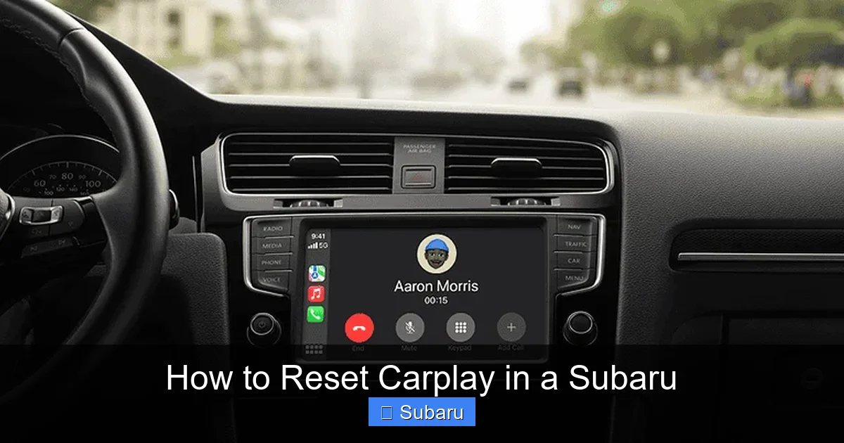 How to Reset Carplay in a Subaru