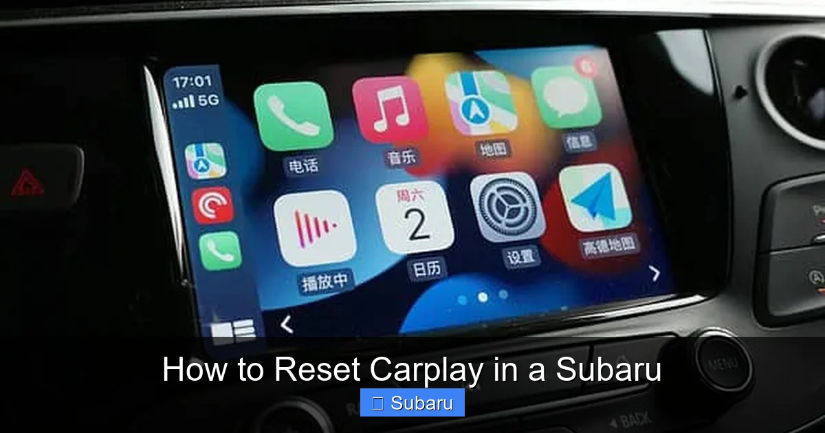 How to Reset Carplay in a Subaru