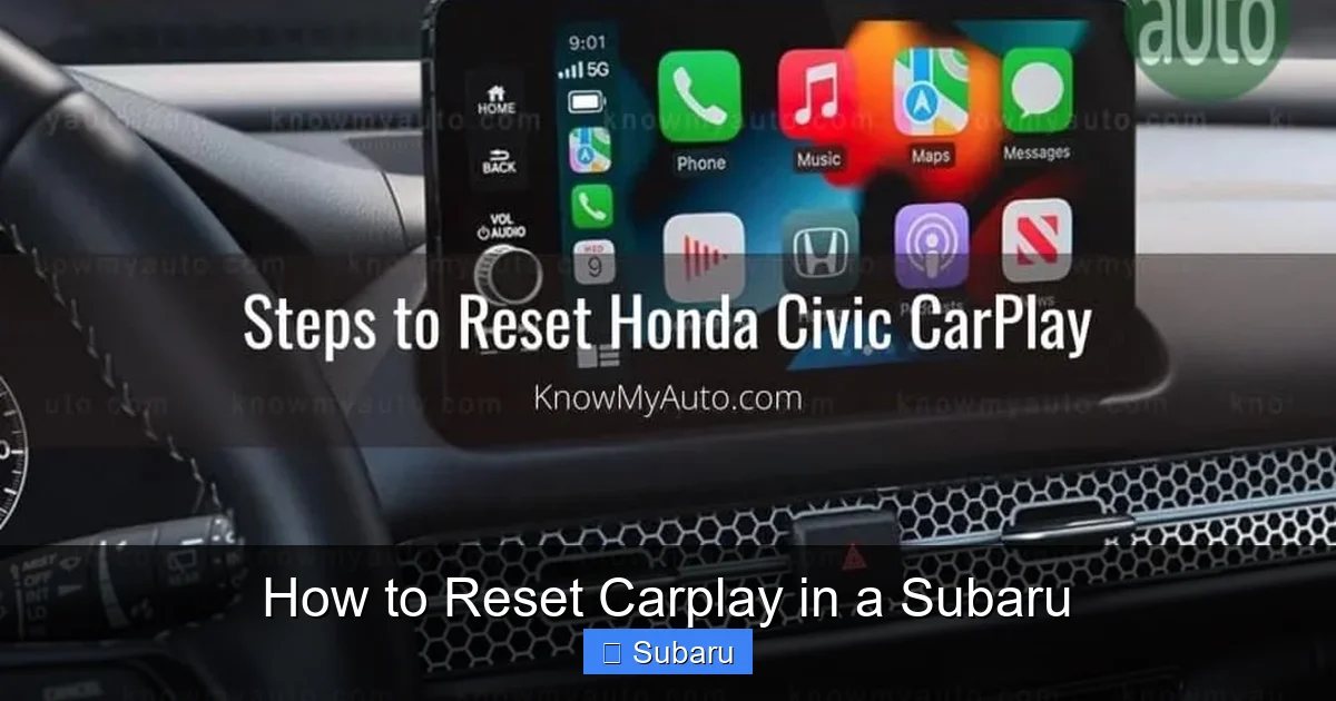 How to Reset Carplay in a Subaru