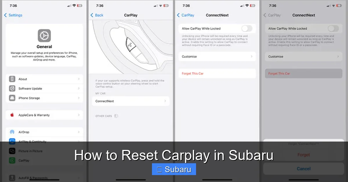 How to Reset Carplay in Subaru
