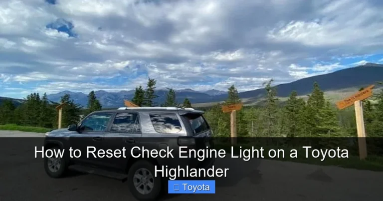 How to Reset Check Engine Light on a Toyota Highlander