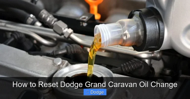 How to Reset Dodge Grand Caravan Oil Change