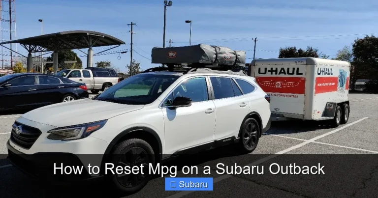 How to Reset Mpg on a Subaru Outback