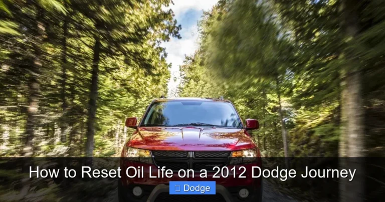 How to Reset Oil Life on a 2012 Dodge Journey