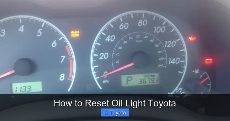 How to Reset Oil Light Toyota