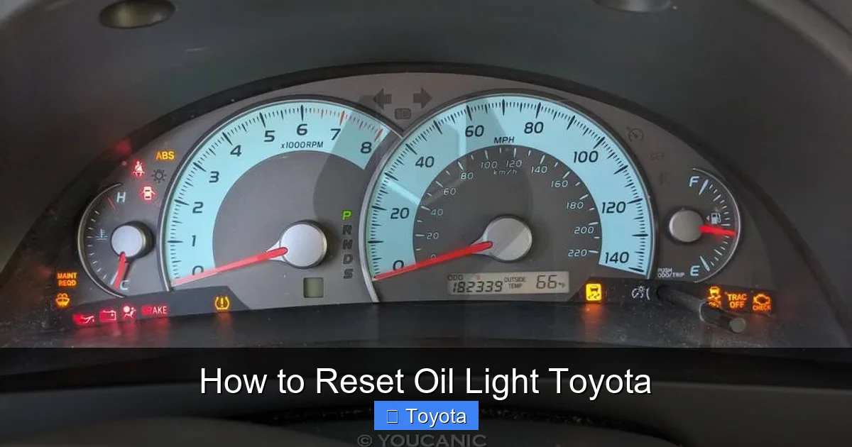 How to Reset Oil Light Toyota