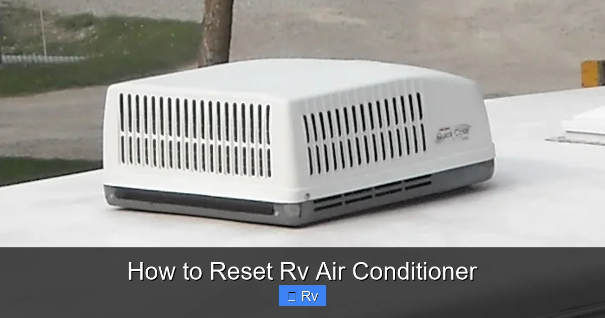 How to Reset Rv Air Conditioner
