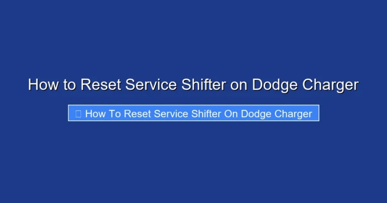 How to Reset Service Shifter on Dodge Charger
