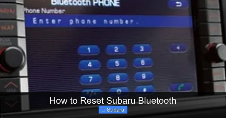 How to Reset Subaru Bluetooth