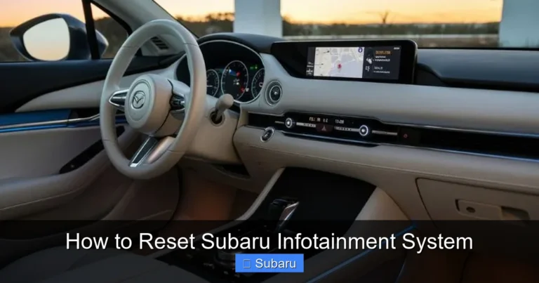 How to Reset Subaru Infotainment System