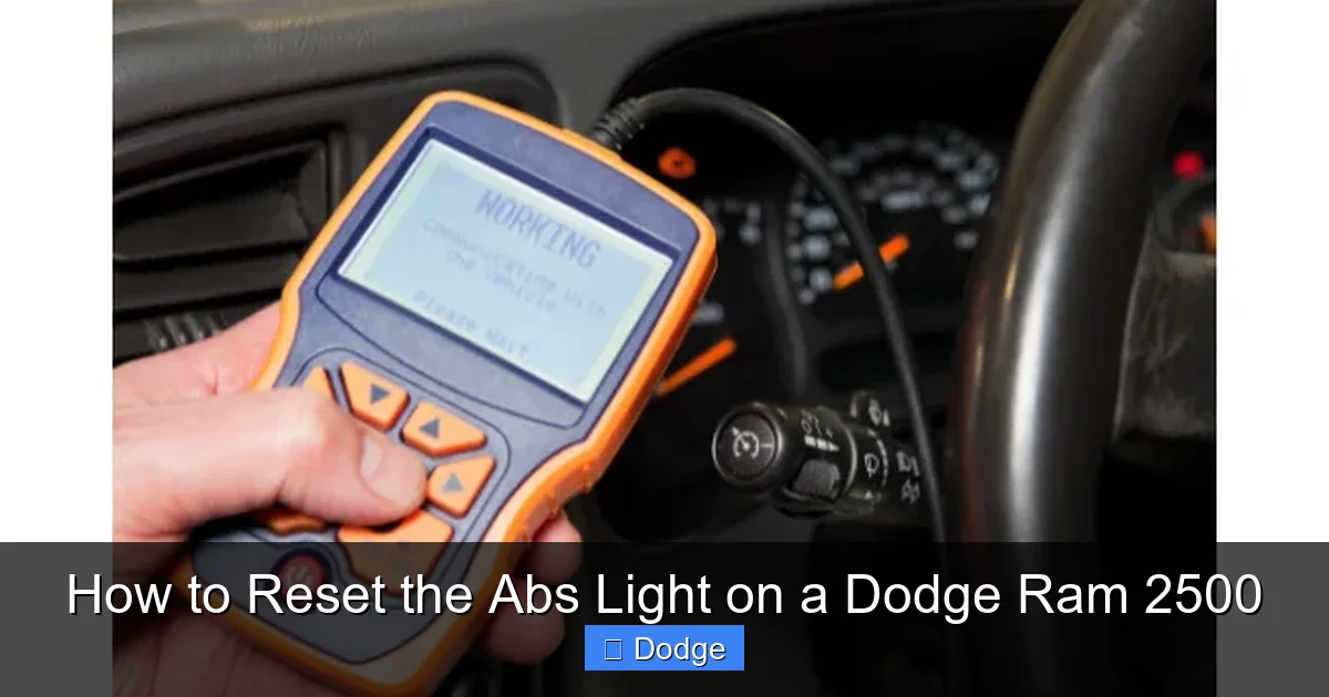 How to Reset the Abs Light on a Dodge Ram 2500