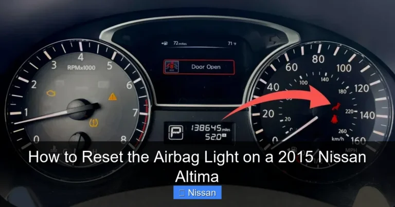 How to Reset the Airbag Light on a 2015 Nissan Altima